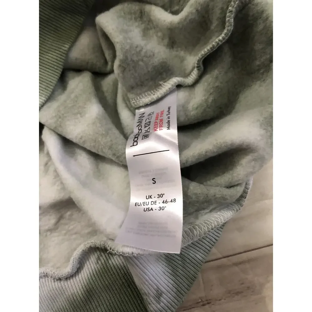 Boohoo Hoodie Mens Small Camouflage Tie Dye Sweatshirt Green Pullover N113